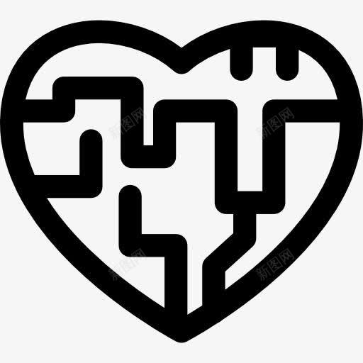 爱情的迷宫图标png_新图网 https://ixintu.com 形状 心 情人节的迷宫 概念 爱 爱心迷宫 符号 迷宫 迷宫线路