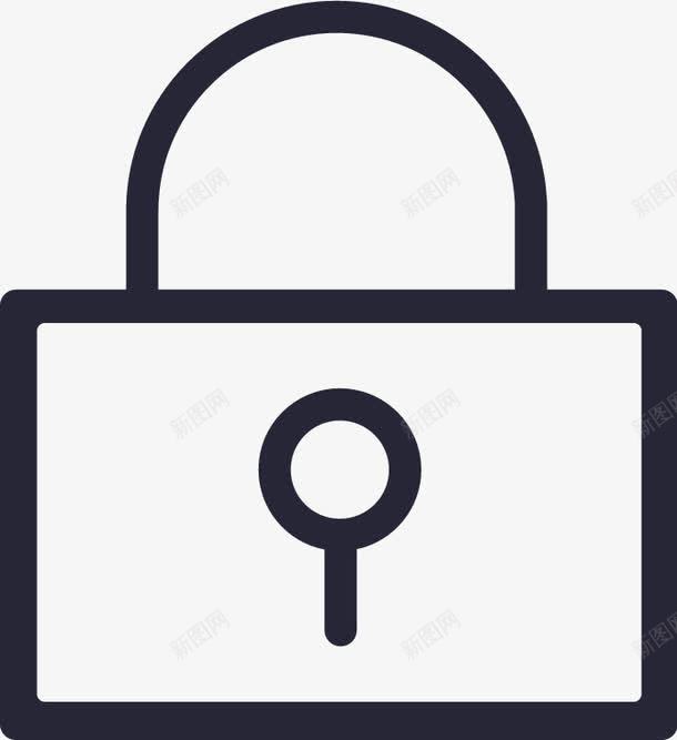 安防锁定图标png_新图网 https://ixintu.com 安防锁定