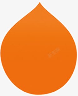 橙色简约几何形状素材