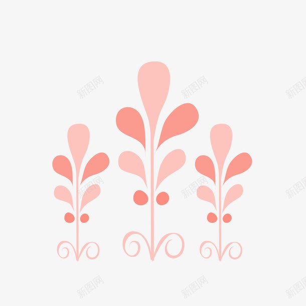 粉色对称的花纹png免抠素材_新图网 https://ixintu.com 图形 对称 粉色 花纹