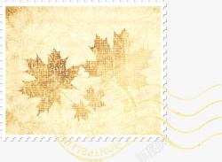 黄色邮票素材