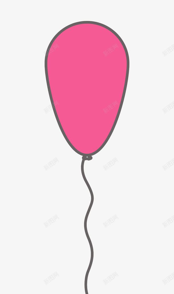 手绘粉色气球png免抠素材_新图网 https://ixintu.com 卡通 手绘 气球 粉色