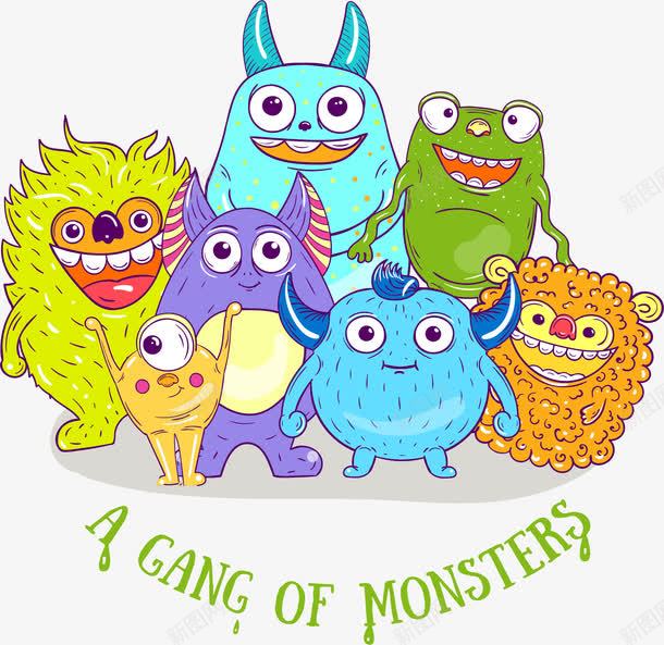 可爱的怪兽动物png免抠素材_新图网 https://ixintu.com 创意 卡通 怪兽