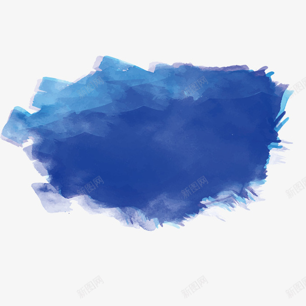 蓝色水彩图形png免抠素材_新图网 https://ixintu.com png图形 png装饰 手绘 水彩 蓝色 装饰