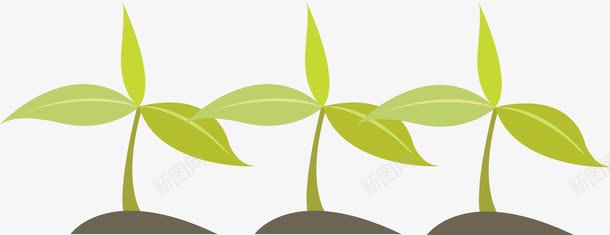 绿色卡通树苗png免抠素材_新图网 https://ixintu.com ppt图案 农作物产量 小芽 数据 树苗 植物 矢量图案