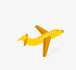 黄色飞机素材