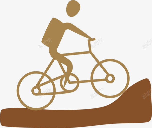 咖啡色扁平单车少年png免抠素材_新图网 https://ixintu.com 健康 单车少年 强身健体 运动健身 野地自行车 锻炼