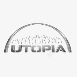 utopia乌托邦拱形人影图标高清图片