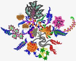 艺术花团布艺装饰纹样素材