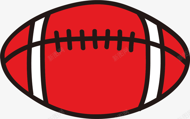 手绘橄榄球png免抠素材_新图网 https://ixintu.com 橄榄球 球 红色橄榄球 装饰图 装饰画