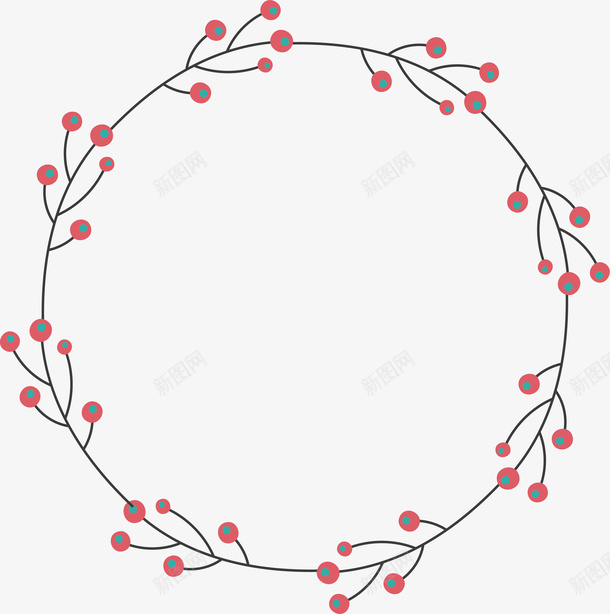 红色野果标题框矢量图ai免抠素材_新图网 https://ixintu.com 小清新 矢量png 红色果子 红色野果 野果 野果边框 矢量图