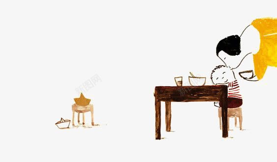 卡通儿童插画png免抠素材_新图网 https://ixintu.com 儿童插画 日常插画 母子