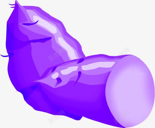紫色卡通紫薯植物png免抠素材_新图网 https://ixintu.com 卡通 植物 紫色