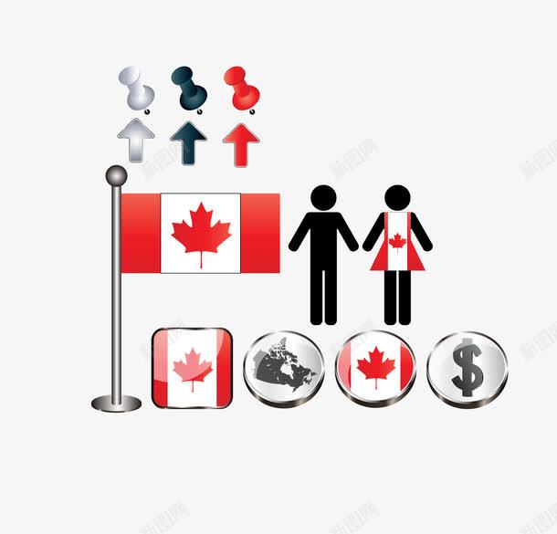 加拿大国旗旅行元素图标png_新图网 https://ixintu.com 元素 加拿大 加拿大国旗 国旗 旅行元素