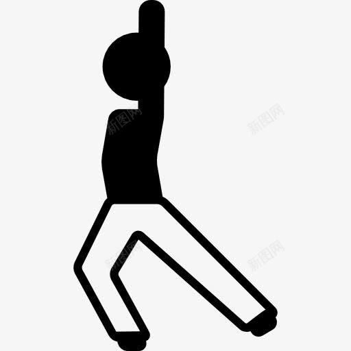 男子伸展手臂和腿的图标png_新图网 https://ixintu.com 体育 平静 放松 瑜伽 阳刚
