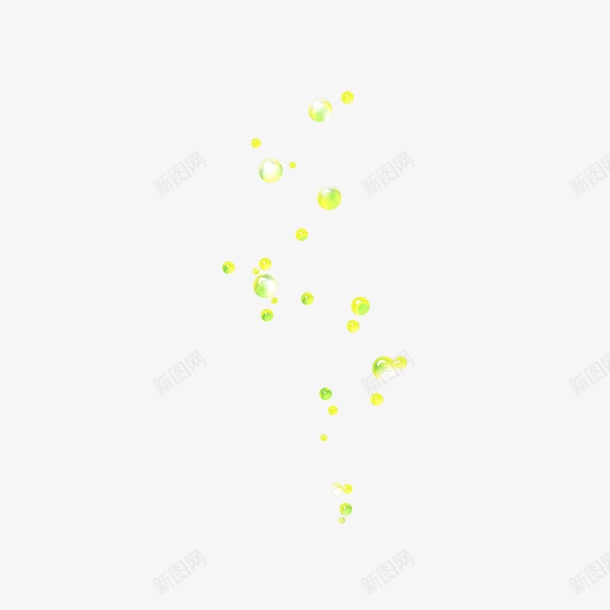 黄绿点点装饰png免抠素材_新图网 https://ixintu.com 点点 装饰 黄绿