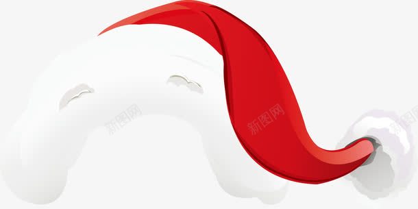 圣诞节红色圣诞帽png免抠素材_新图网 https://ixintu.com 冬天帽子 冬季帽子 圣诞节帽子 寒冷冬天 白色毛球 红色圣诞帽