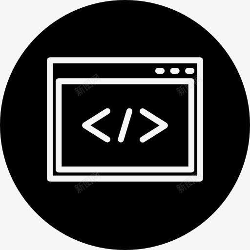 浏览器窗口的代码符号在一圈图标png_新图网 https://ixintu.com SEO SEO全 代码 圆 标志 浏览器 界面 窗 符号