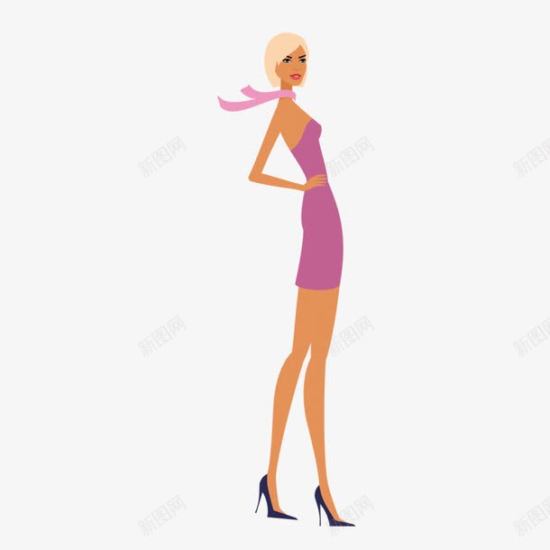 粉色短裙时尚美女png免抠素材_新图网 https://ixintu.com 时尚 短裙 粉色 粉色短裙时尚美女 美女 裙子