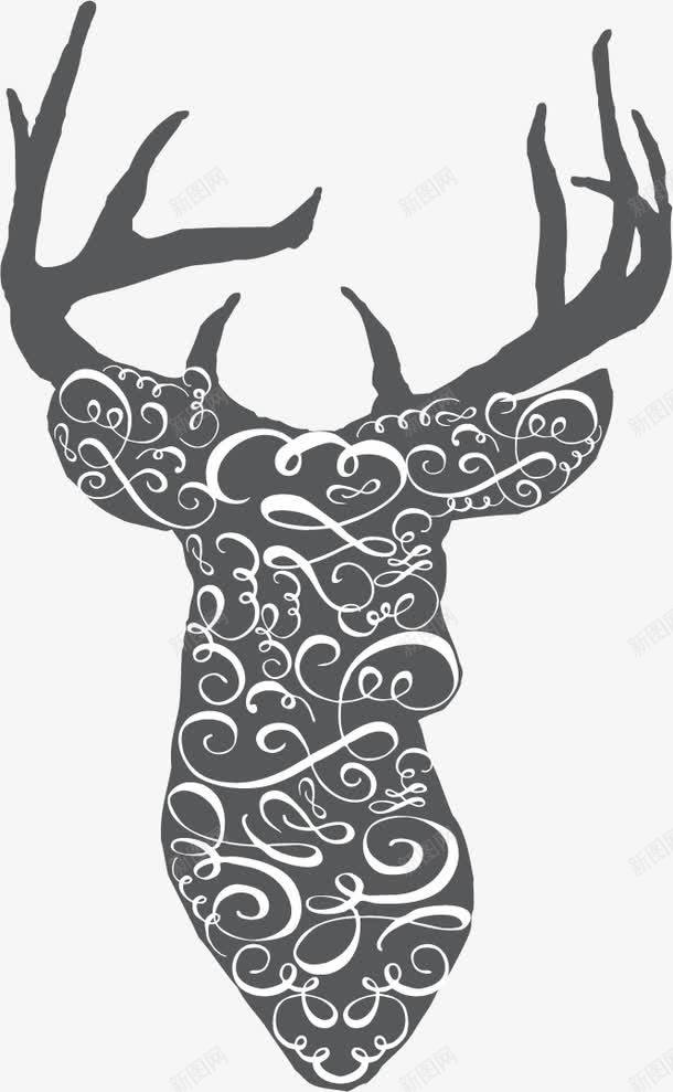 动物花纹png免抠素材_新图网 https://ixintu.com 免费矢量下载 动物花纹 手绘 插画 梅花鹿