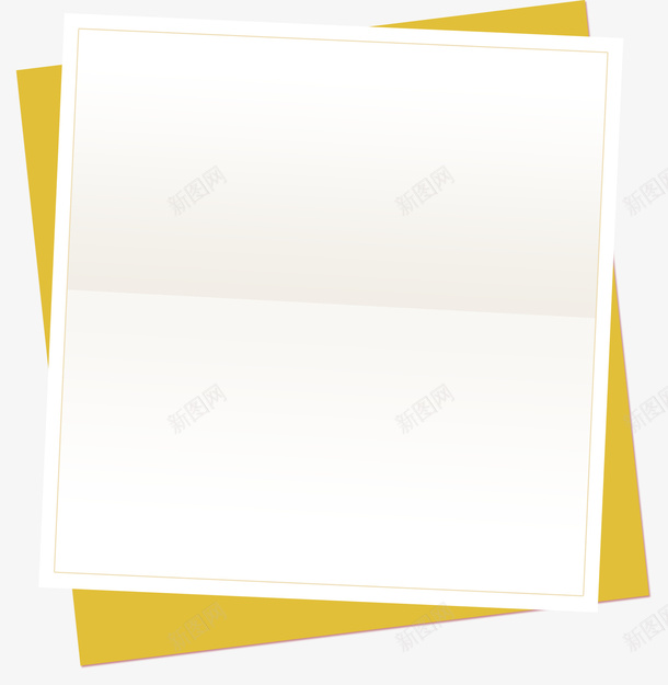 一张白色和一张黄色的纸psd免抠素材_新图网 https://ixintu.com 一张 白色 纸 黄色