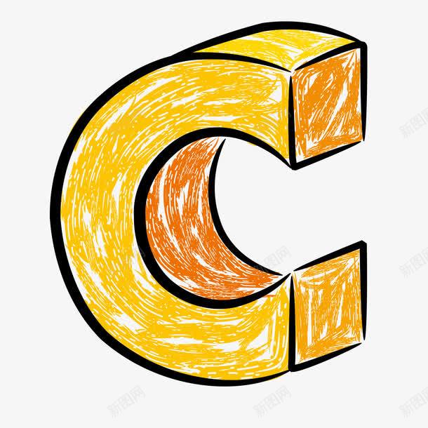 立体手绘字母Cpng免抠素材_新图网 https://ixintu.com C png图形 png装饰 字母 手绘 立体 装饰 黄色