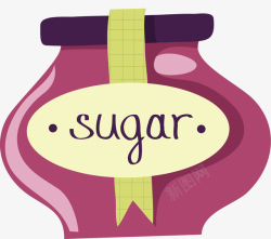 方格标签糖罐矢量图高清图片