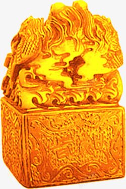 金色古典传统玉玺素材