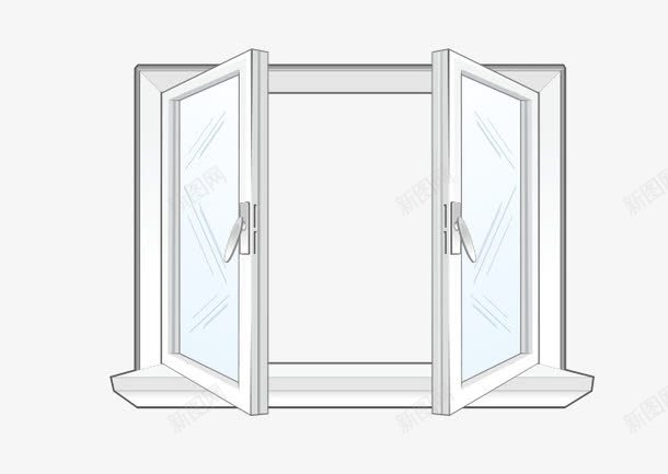 窗户白色装饰png免抠素材_新图网 https://ixintu.com 拟真 白色 白色窗框 窗户
