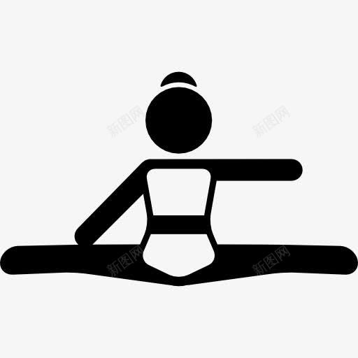 女性伸展腿和手臂图标png_新图网 https://ixintu.com 体育 女人 平静 放松 瑜伽 运动