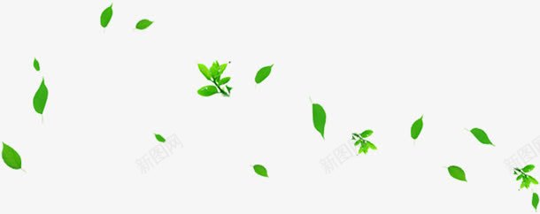 绿色烂漫漂浮树叶png免抠素材_新图网 https://ixintu.com 树叶 漂浮 烂漫 绿色