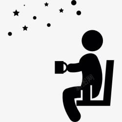 明星代言人看星星图标高清图片