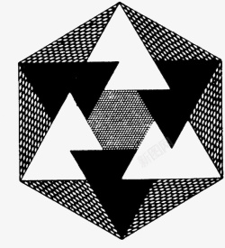 黑色三角形几何状素材