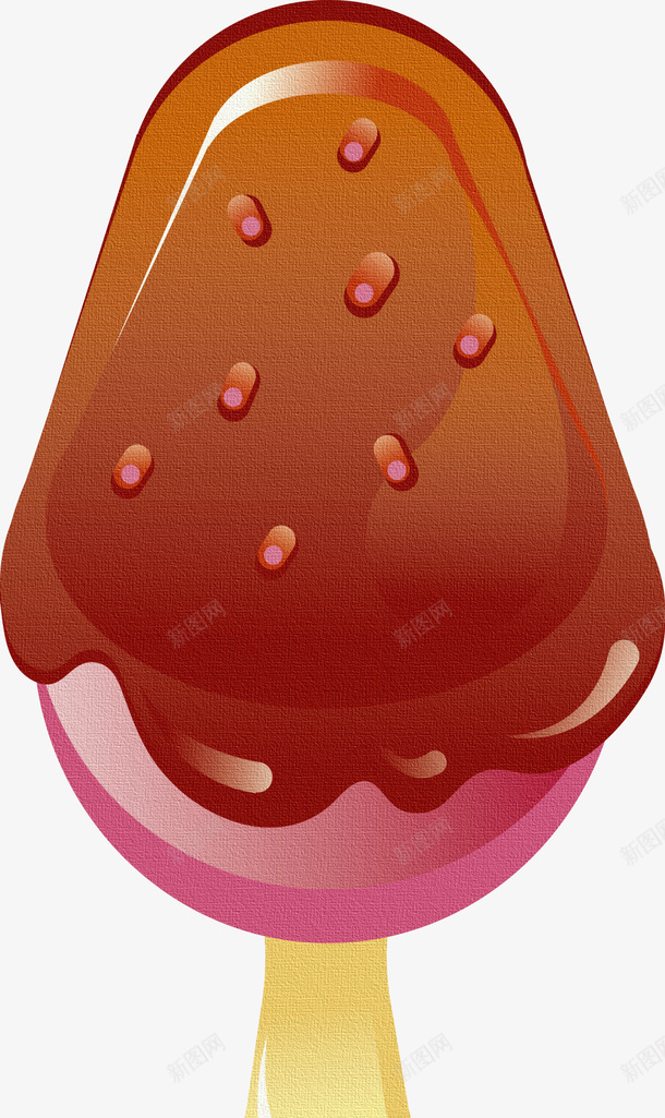 巧克力冰淇淋png免抠素材_新图网 https://ixintu.com 巧克力 美食 褐色