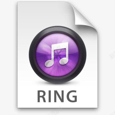 铃声紫色iTunes的文件类型的图标图标