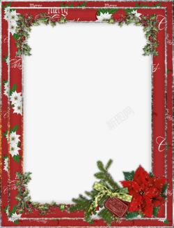 红色圣诞节日装饰边框背景素材