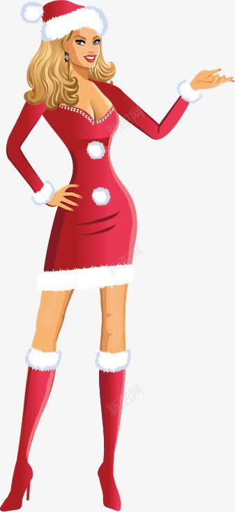 带着圣诞帽的美女png免抠素材_新图网 https://ixintu.com 圣诞帽 圣诞节 美女