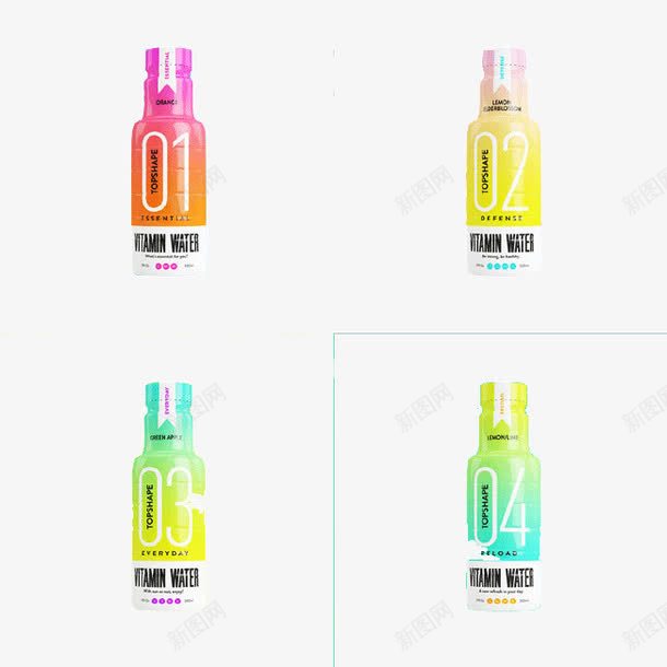 彩色维生素饮料png免抠素材_新图网 https://ixintu.com 创意 包装 彩色 矿泉水 维生素 设计 饮料