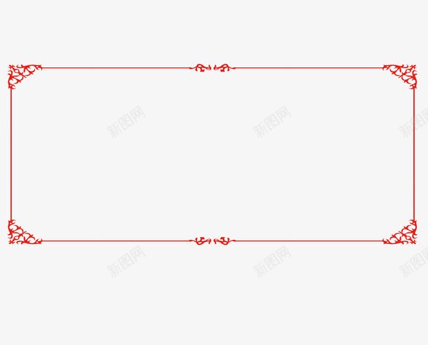红色边框png免抠素材_新图网 https://ixintu.com 图 框 红 装饰