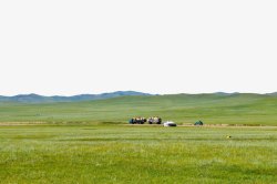 古山蒙古绿色的草原高清图片