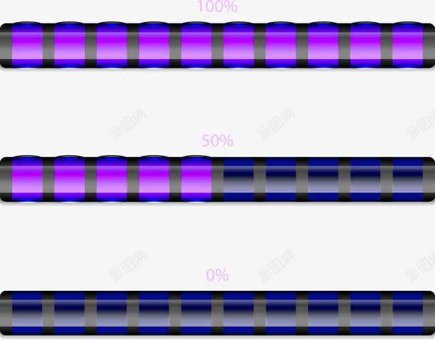 进度条png免抠素材_新图网 https://ixintu.com 紫色 网页设计 进度条