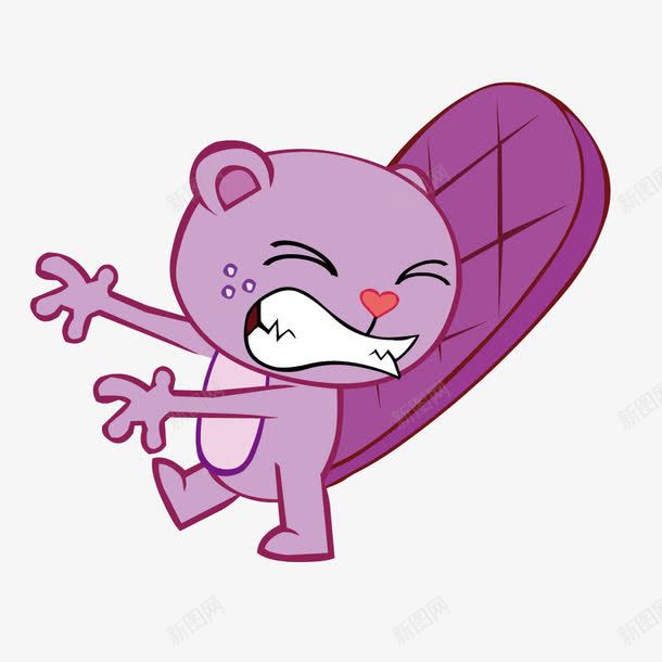 惊吓的紫红色小松鼠png免抠素材_新图网 https://ixintu.com 可爱 小松鼠 惊吓 紫红色
