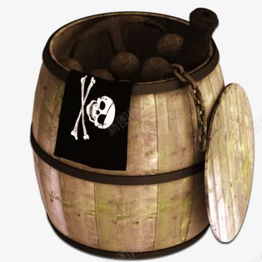 桶完整的木桶pirateicons图标图标
