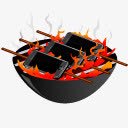 韩式电烤锅烧烤烤锅手机图标高清图片