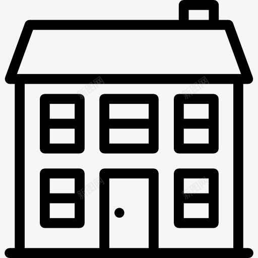 复式的房子图标png_新图网 https://ixintu.com 住宅 公寓 家居 建筑