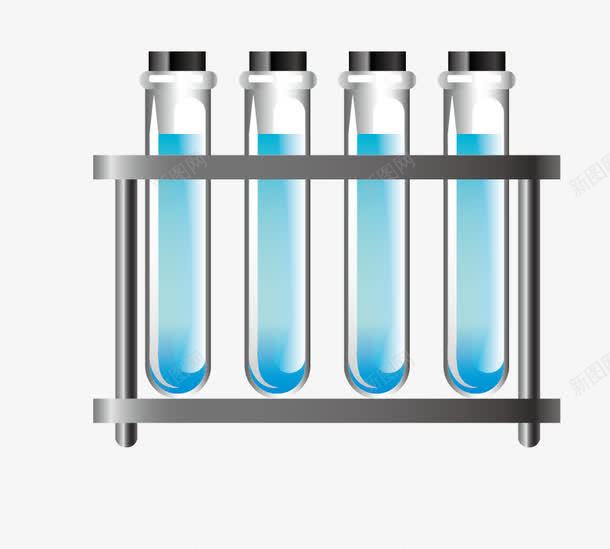 蓝色试剂管png免抠素材_新图网 https://ixintu.com 卡通 实验 液体 矢量试剂管 蓝色 试剂