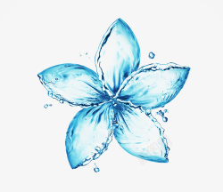 透明水质花朵素材