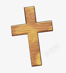 十字架png免抠素材_新图网 https://ixintu.com 万圣节 十字架 卡通 木质