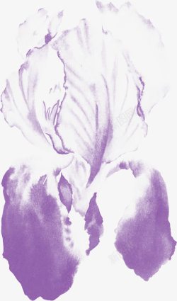 手绘紫色梦幻花朵植物素材