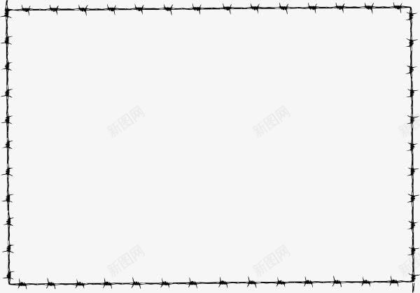 矩形带刺铁丝圈png免抠素材_新图网 https://ixintu.com 带刺的 护栏 护栏素材 矩形 铁丝圈